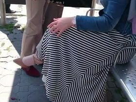 Парень на улице снял большую задницу замужней мусульманки